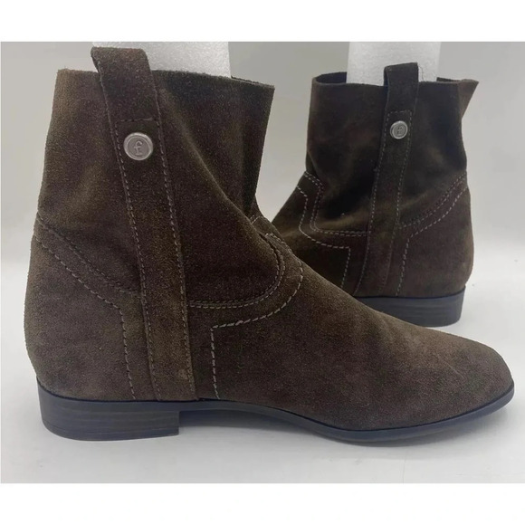 Frye and Co. Sarah Shortie Brown Suede Ankle Boots Booties Womens Size 7 (27) - Picture 5 of 8